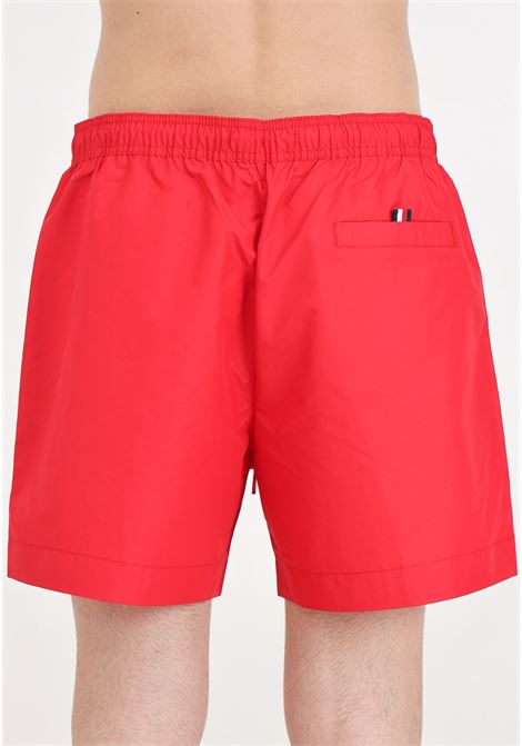 Shorts mare rosso da uomo con ricamo logo TOMMY HILFIGER | UM0UM03258XLG